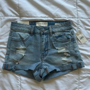 Pacsun Distressed High Rise Jean Shorts
